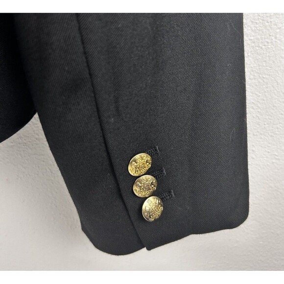 J Crew Factory Original Schoolboy Blazer Black SZ 22 Gold Buttons Academia Lined - Picture 8 of 10